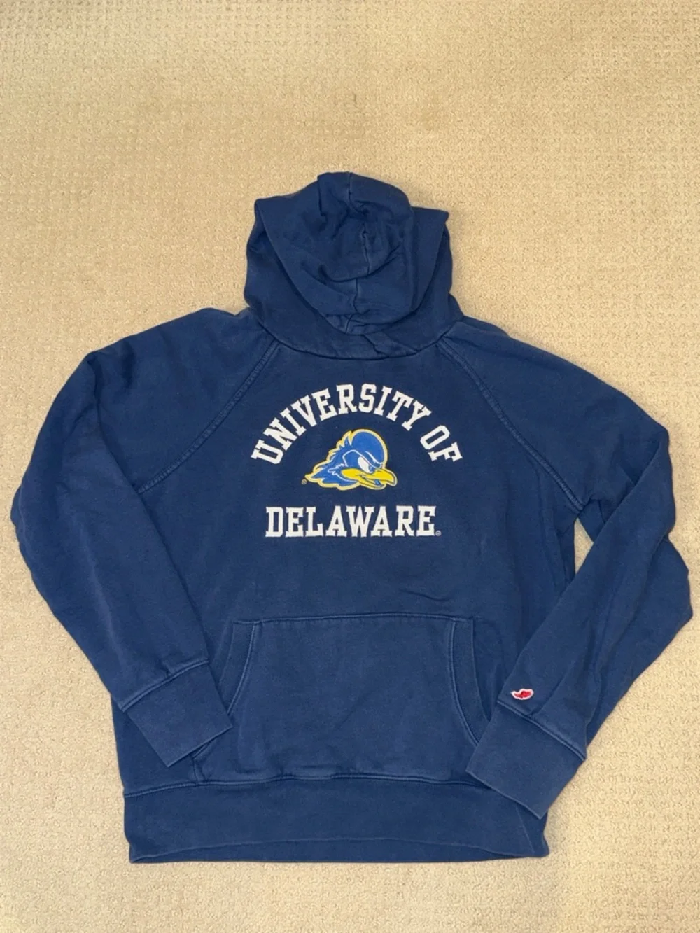 University of Delaware blue hens hooded hoodie sweatshirt with pockets - Picture 1 of 6